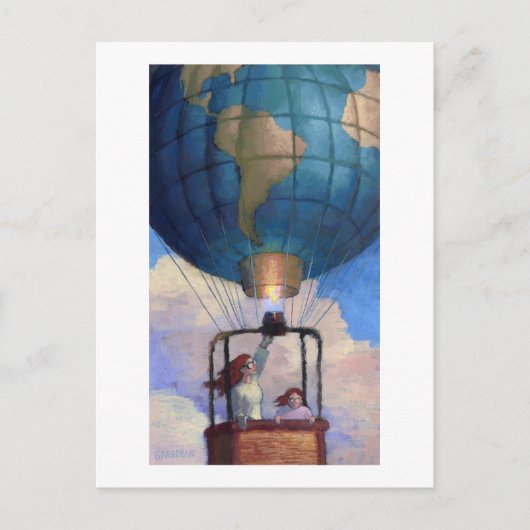 Briefkaart ballonwereld (Voorkant)