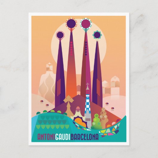Briefkaart Barcelona (Voorkant)