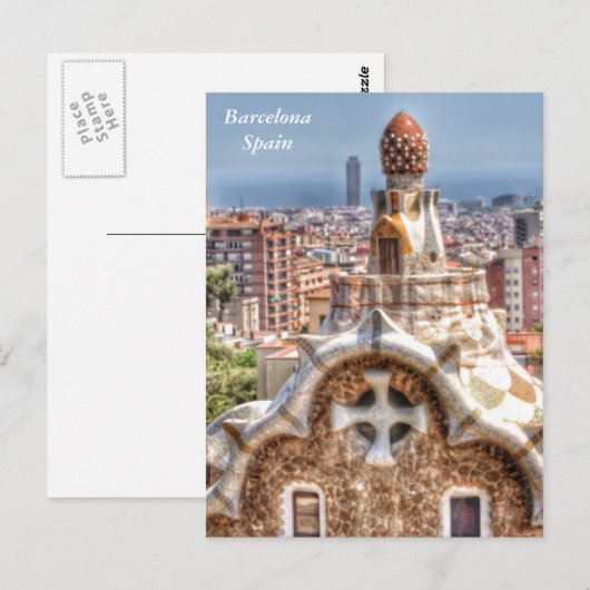 Briefkaart Barcelona Spanje (Voorkant / Achterkant)