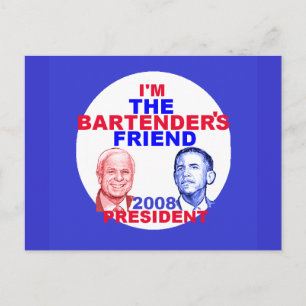 Briefkaart BARTENDERS