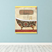 Briefkaart Bath Canvas Afdruk (Insitu (Houten vloer))