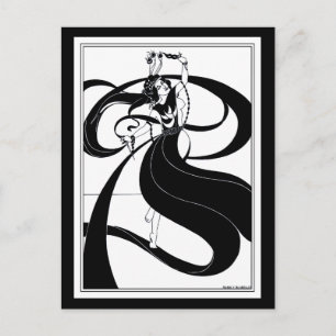 Briefkaart: Beardsley Illustratie Briefkaart