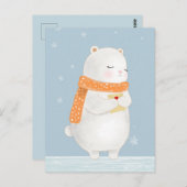 Briefkaart Beer Kawaii (Voorkant / Achterkant)