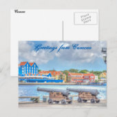 Briefkaart begroetingen op Curaçao (Voorkant / Achterkant)