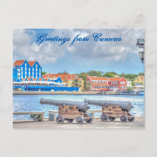 Briefkaart begroetingen op Curaçao (Voorkant)