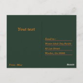 Briefkaart behandelt Zuid-Korea eenvoudig en elega (Achterkant)