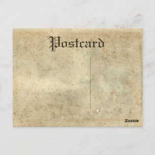 Briefkaart beige veredeld verouderd papier