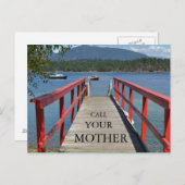 briefkaart "Bel je moeder" (Voorkant / Achterkant)