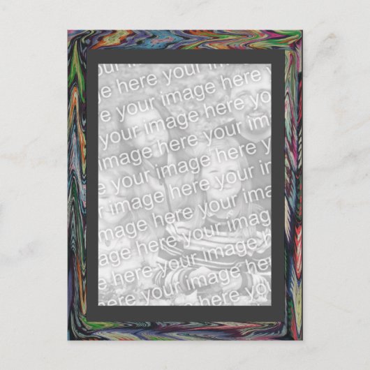 Briefkaart - besmeurde kleuren lijst Sjabloon (Voorkant)