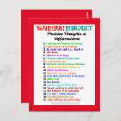 BRIEFKAART BEVESTIGINGEN - WARRIOR MINDSET (Voorkant / Achterkant)