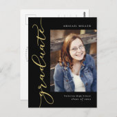 Briefkaart bewerkbaar kleurenAfstuderen naast schr (Voorkant / Achterkant)