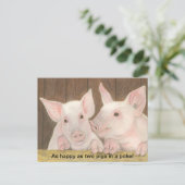 Briefkaart biggen (Staand voorkant)