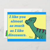 briefkaart "Bijna net zo veel als dinosaurussen" (Voorkant / Achterkant)