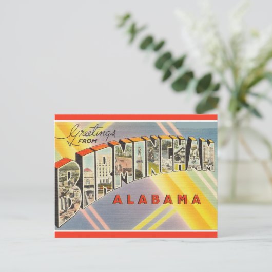 Briefkaart Birmingham Alabama (Staand voorkant)