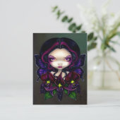 briefkaart "Black Orchid Fairy" (Staand voorkant)