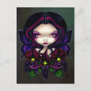 briefkaart "Black Orchid Fairy"