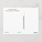 Briefkaart - Black Phoebe op het hek (Achterkant)