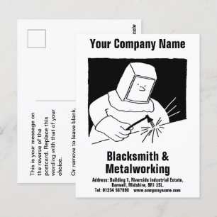 Briefkaart Blacksmith & Metalworking Services