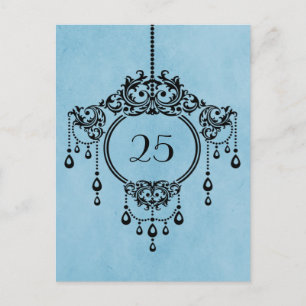 Briefkaart blauw  luchters