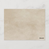 Briefkaart blauw Rustisch tabelnummer (Achterkant)