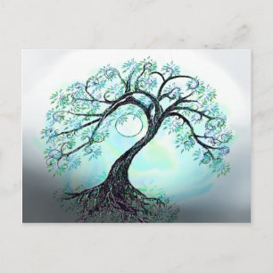 Briefkaart Blauwe Boom