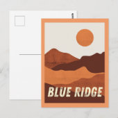 Briefkaart Blauwe Ridge Mountains (Voorkant / Achterkant)