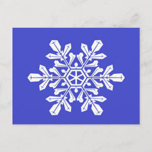 Briefkaart Blauwe Sneeuwvlok
