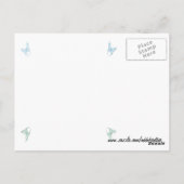 Briefkaart blauwe vlinder (Achterkant)
