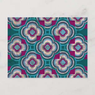 Briefkaart blauwgroen reflecties