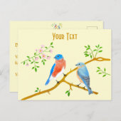 Briefkaart Blauwvogels (Voorkant / Achterkant)