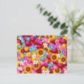 Briefkaart bloemen (Staand voorkant)