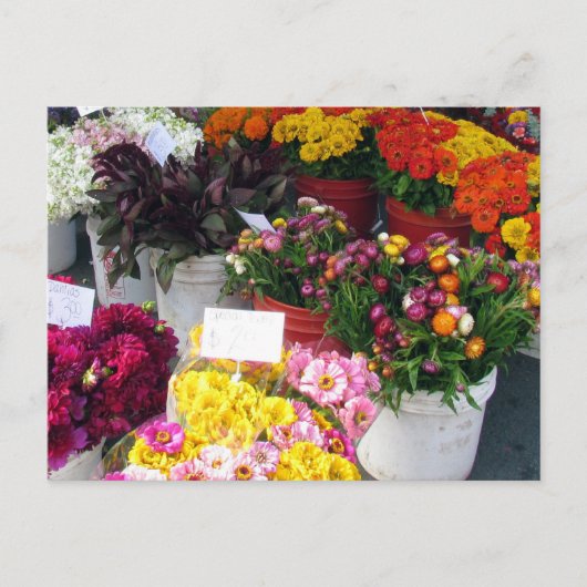 Briefkaart - Bloemenmarkt (Voorkant)