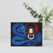 briefkaart "Blue Serpent" (Staand voorkant)