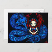 briefkaart "Blue Serpent" (Voorkant / Achterkant)