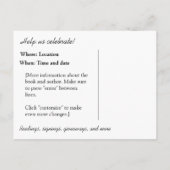 Briefkaart Boeklancering (Achterkant)