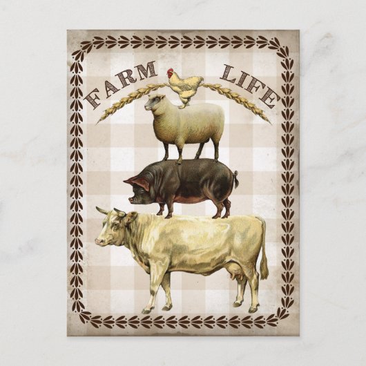 briefkaart boerderij (Voorkant)