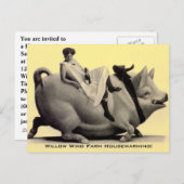 Briefkaart  Boerderij Ranch Fun Housewarming PC (Voorkant / Achterkant)