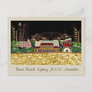 Briefkaart   Bondi Nights   Bondi Beach, Australië