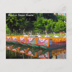 Briefkaart Boston Swan Boats