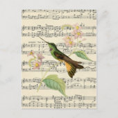 briefkaart botanische kolibrie (Voorkant)