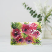 Briefkaart Bright Pansy (Staand voorkant)