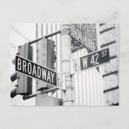 Briefkaart Broadway Times Square (Voorkant)