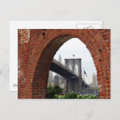Briefkaart Brooklyn Bridge Brick Arch (Voorkant / Achterkant)