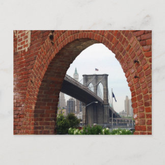 Briefkaart Brooklyn Bridge Brick Arch