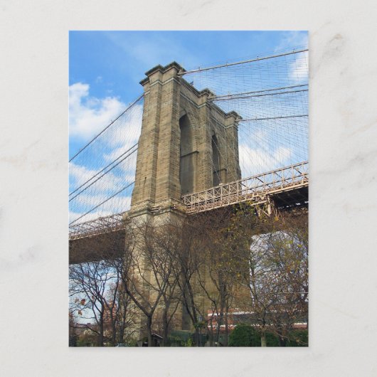 Briefkaart Brooklyn Bridge Tower (Voorkant)