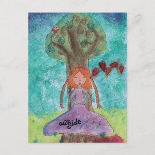 briefkaart "Buiten mezelf" (Voorkant)