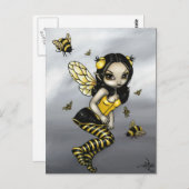 briefkaart "Bumblebee Fairy" (Voorkant / Achterkant)