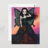 briefkaart "Butterfly Sunset" (Voorkant / Achterkant)