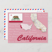 Briefkaart "Californië" (Voorkant / Achterkant)