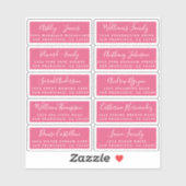 Briefkaart Calligrafie Weddenschap Adresetiketten Sticker (Vel)
